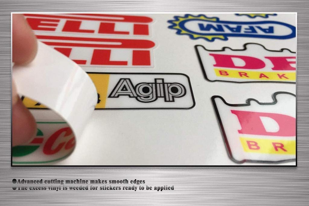 Kungfu Graphics Racing Sponsor Logo Micro Decal Sheet, White