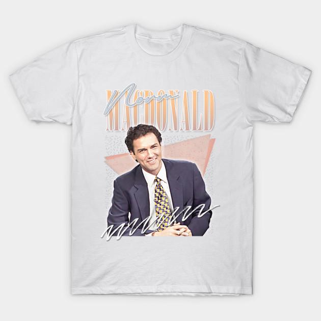 

Men Black Print T-shirt Norm Macdonald ---- Vintage Style Aesthetic No-Cut Transfer Paper Print Cotton Tshirt XL білий
