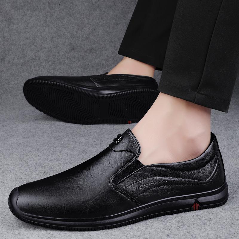 Fashion Luxury Brand Men Handmade Genuine Leather Loafers Shoes Casual Driving Flats Slip-on Shoes Men High Quality Business Comfy Shoes