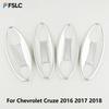 For Chevrolet Cruze 2016-2018 ABS Chrome Door Handle Bowl Cover Trim Car Styling Protector Sticker 8pcs