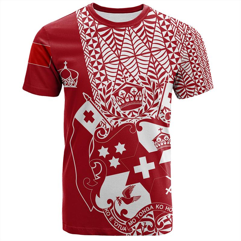 Harajuku Summer 3D Printing The Kingdom Of Tonga T Shirt Oceania Tonga National Day Graphic T-shirts Fashion Mens Clothing Tees