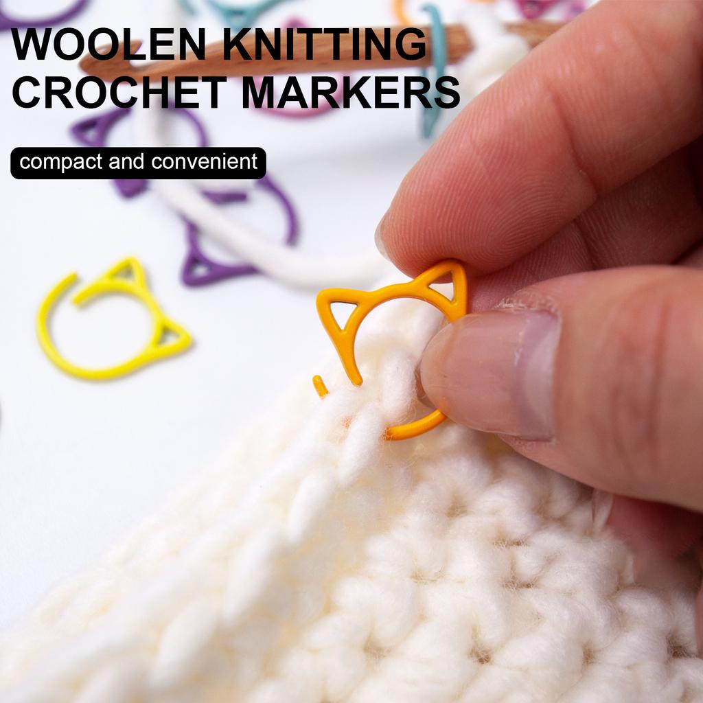 24Pcs Metal Stitching Marker Crochet Locking Marker Rings for Knitting Stitching Marker Rings Locking Stitching Marker