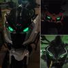 Motorcycle Devil Eye Stickers Headlight Luminous Dazzle Colour 3D Decals Motorbike Body Waterproof Decoration Sticker