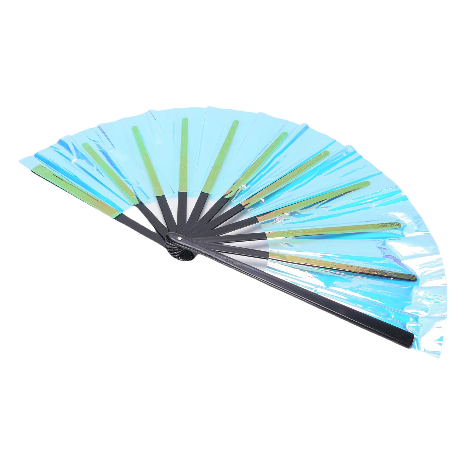 

Большой складной веер Красочный веер для рук в стиле рейв Китайский танец кунг-фу тайцзи представление ремесло свадьба
