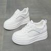 Popular Little White Shoes 2025 Spring and Autumn New Shoes Fashionable Versatile Thick Baseplate Shoes Casual Shoes Muffin Sports Shoes Women