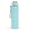 1PC Land hop faded manuscript print 750ml colorful plastic sports water bottle leakproof pop up lid with straw for outdoor work home use