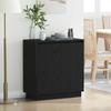 Sideboard in Black Oak Look 71 x 34.5 x 75 cm Particleboard