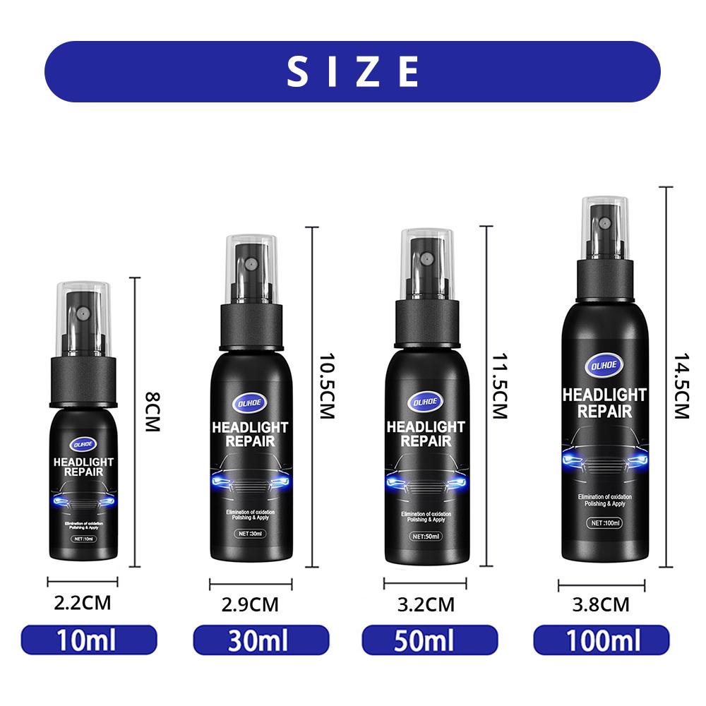 Car Headlight Polishing Agent Scratch Remover Oil Film Repair Fluid Renewal Polish and Maintenance Liquid Kit Auto Accessories