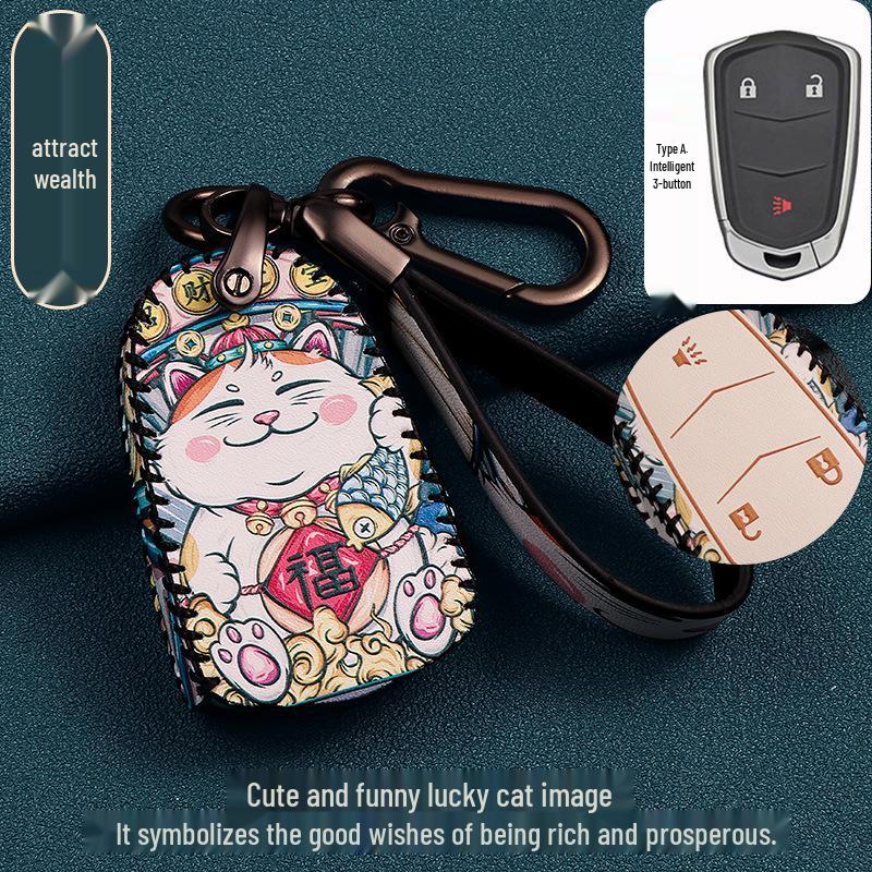 Cadillac Key Case for CT6, XT4, XT5, XT6, XTS, CT4, CT5, ATS-L - Snap-On Shell