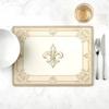 Pimpernel FDC-Fleur De LYS Placemats, Set of 4 - Decorative Cork Placemats with Elegant Motifs and a Protective Finish. Perfect for Everyday Meals, Sp