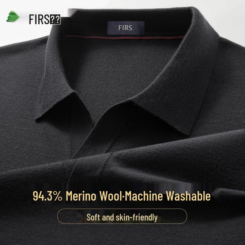 FIRS Men's Machine Washable Merino Wool Business Casual Sweater