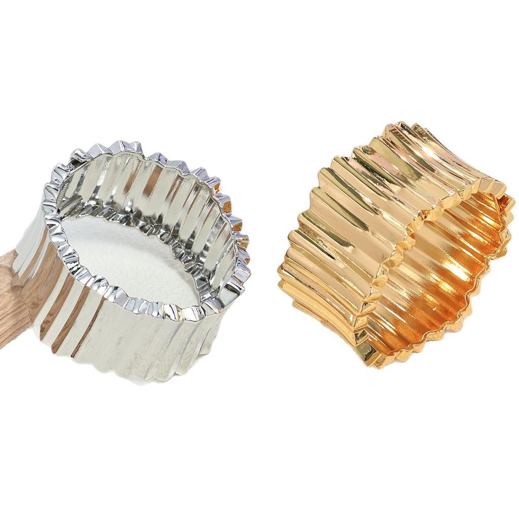 European and American jewelry exaggerated irregular metal bracelet personalized spring open bracelet women's wide face jewelry