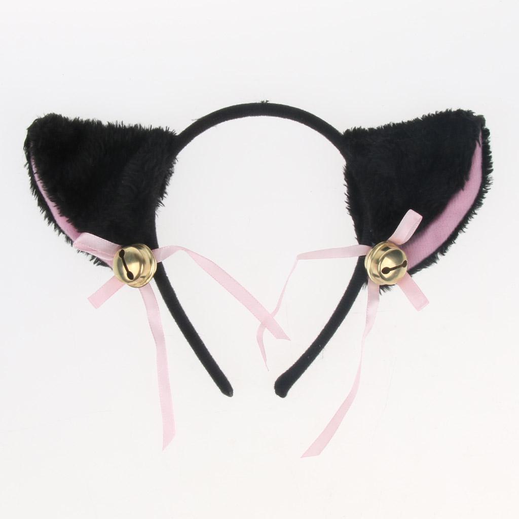Costume Da Gatto Completo Per Bambini E Adulti - Set Con Orecchie, Guanti A Zampa, Coda E Collare - Morbido E Soffice Per Cosplay E Halloween