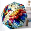 1pc Hummingbird Flowers Automatic Folding Umbrella - 8-Rib Compact Travel Umbrella Durable & Portable for Outdoor Use, Perfect Gift for Birthdays165