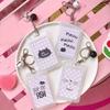 Cute Cartoon Card Cover Fashion Card Bag Bank Credit Card Holder Plastic Student ID Bus Card Pass Holder with Keyring Chain