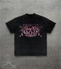 Pink Skull Graphic Tee, Y2k Goth T-Shirt for Women Men, Vintage Style Floral Skull Top, Creepy Cute Emo Alt Girl Shirt, Goth Style Clothing