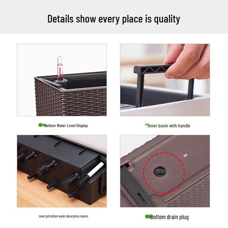 Zhuchuang Jingpin HC Self-Watering Hanging Rattan-Style Balcony Planter