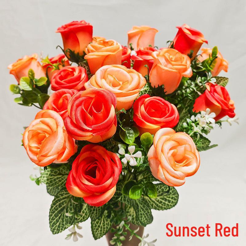 Peace Rose Artificial Floral Bouquet Decoration
