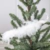 Simulation White Peacock Christmas Tree Decoration Natural Feather Pendant