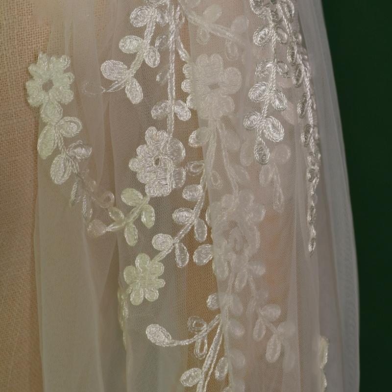 Elegant Lace Embroidery Flower Bridal Arm Sleeves Comfortable Mesh Decorative Sleeves For Wedding Ceremony PhotoShoots