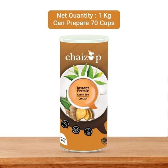 Chaizup Premium 1 Min Instant Sortiertes Tee-Paket - 1kg Dosen (2er-Pack) | Ingwer- & Kardamom-Aromen | Ca.. 144 Portionen | 2kg