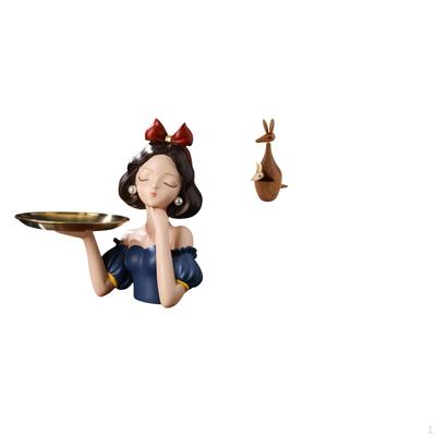 Statue Key Holder Tray Multipurpose Desktop Ornament Candy Storage Decorative Party Favor Sculpture