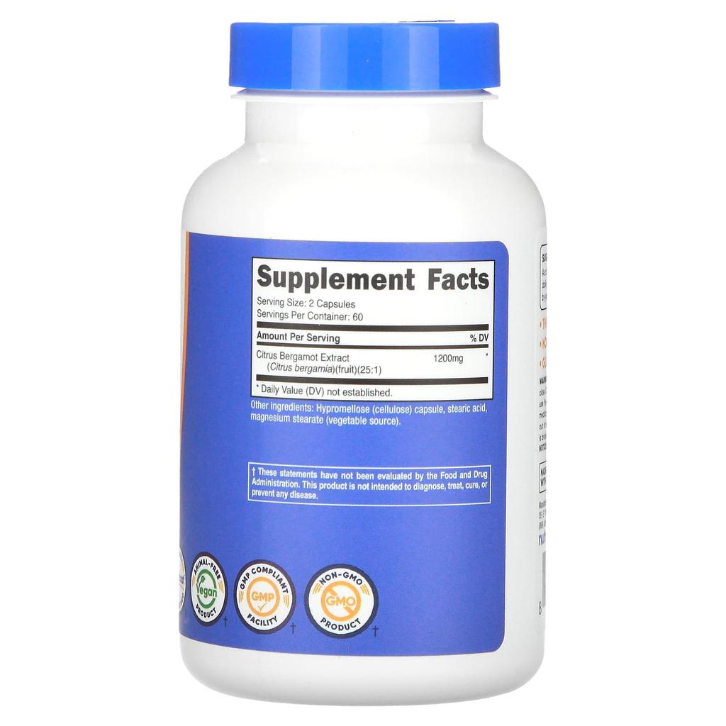 Citrus Bergamot, 120 Capsules (600Mg Per Capsule)