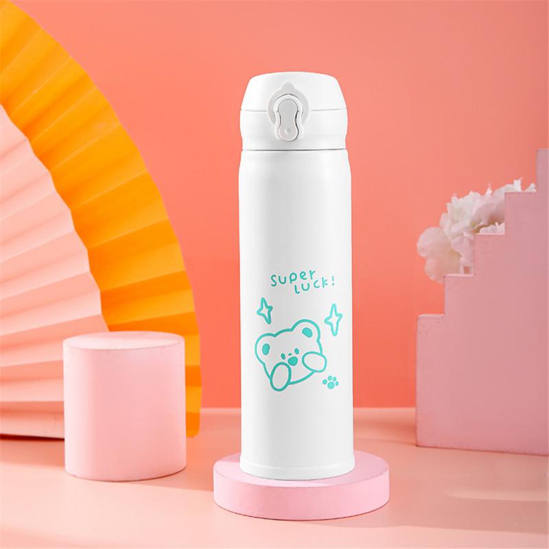 Wasserflasche Großvolumig Kleiner Bär Frisch Und Niedlich Thermokühler Für Getränke Thermoskannenbecher Hochwertig Einfacher Wasserbecher