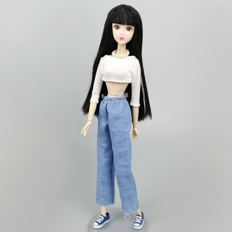 Sexy Shirts Short Crop Tops For Barbie Doll Clothes Long Sleeve Blouse Fashion Outfits For Barbie Accessories Kids Toys 1/6
