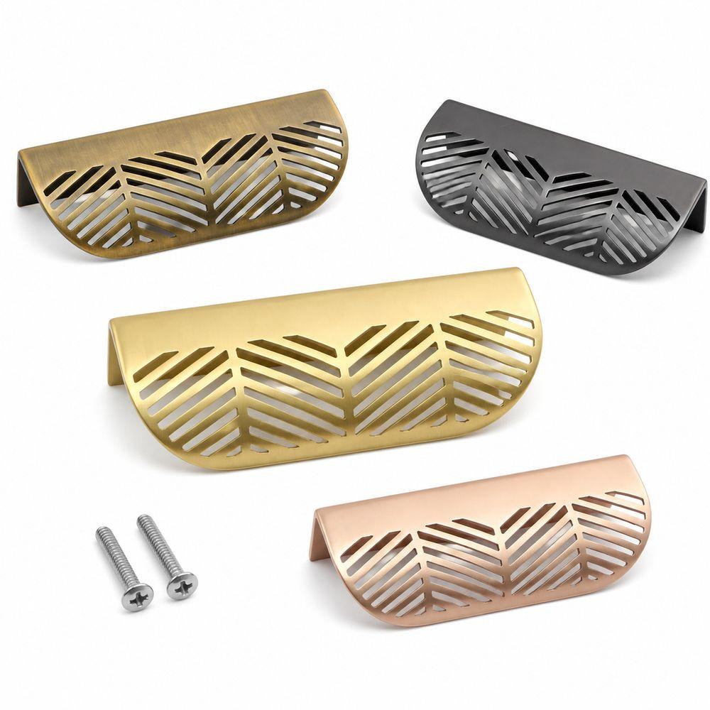 Curved Grip Drawer Pull Handle Zinc Alloy Cupboard Door Handle Furniture Hardware