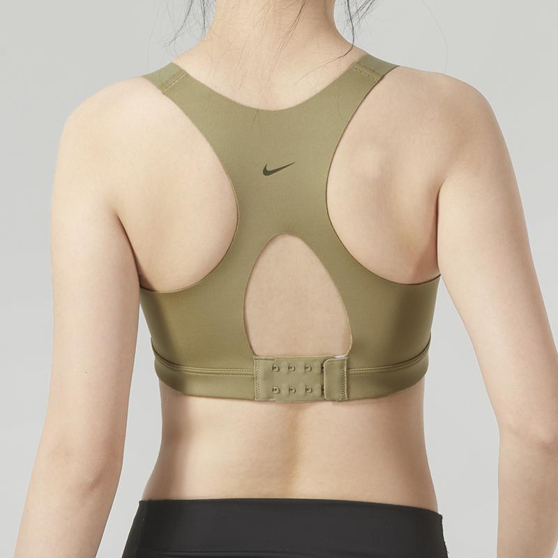 Nike Color Block Breathable Fitness Training Sports Bra Women Underwear Army-Green DD0437-276