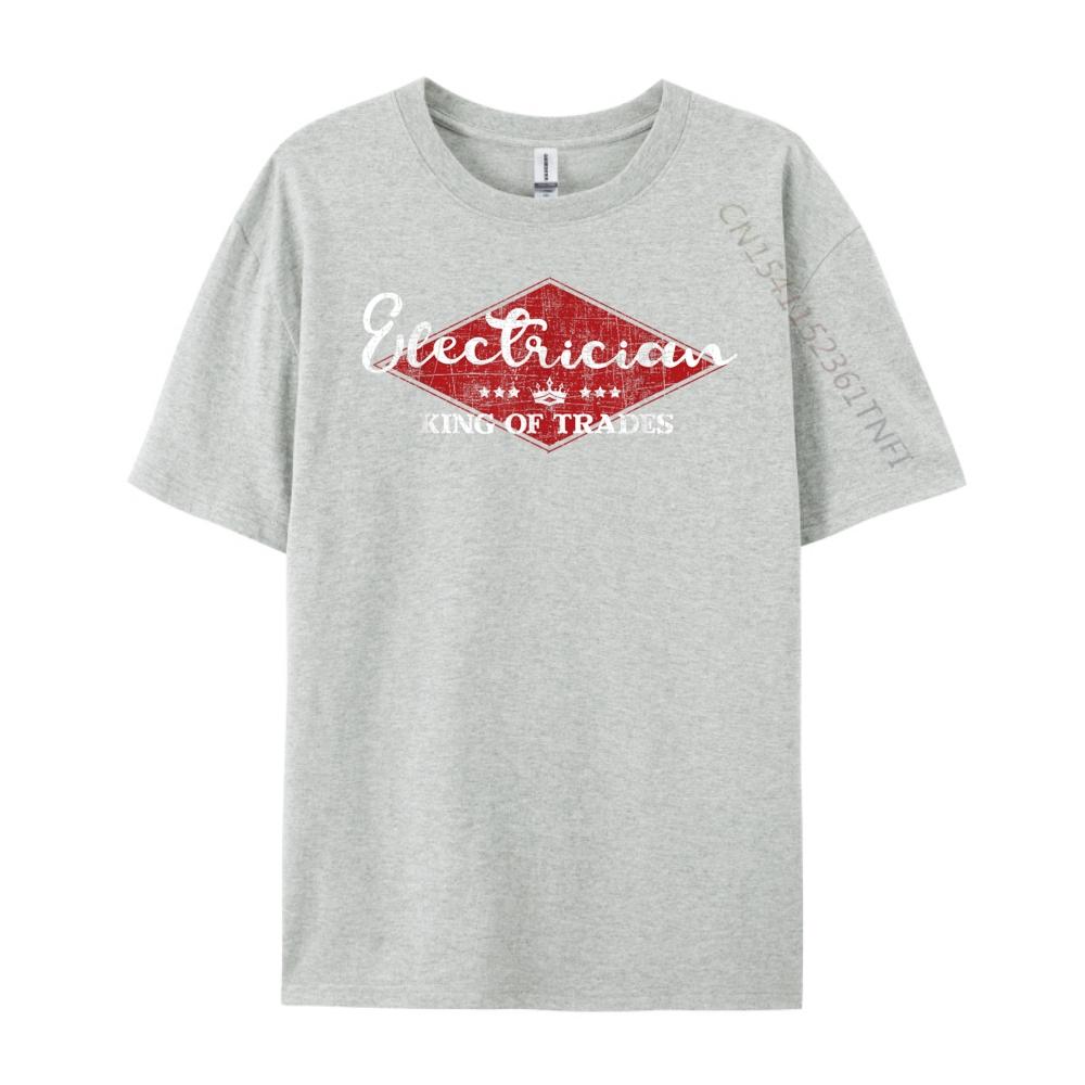 Electrician King Of Trades Lineman Electrical Work Wireman Clothing Mens TShirts Graphic Tshirts Leisure