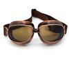 Retro Bike Goggles Vintage Pilot Goggles Glasses Sports Glasses Motocross Off-Road ATV Snowboard Ski Bike Helmet Goggles Brown 43234-54