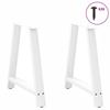 Vidaxl Coffee Table Legs, 2 Pcs, White, 80X(72-73) Cm, Steel