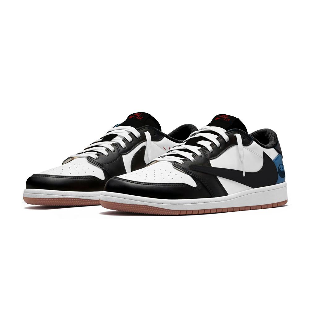 Travis Scott X Jordan Air Jordan 1 Scarpe da Basket Vintage Unisex Basse Blu DZ4137-700(Team1677- )