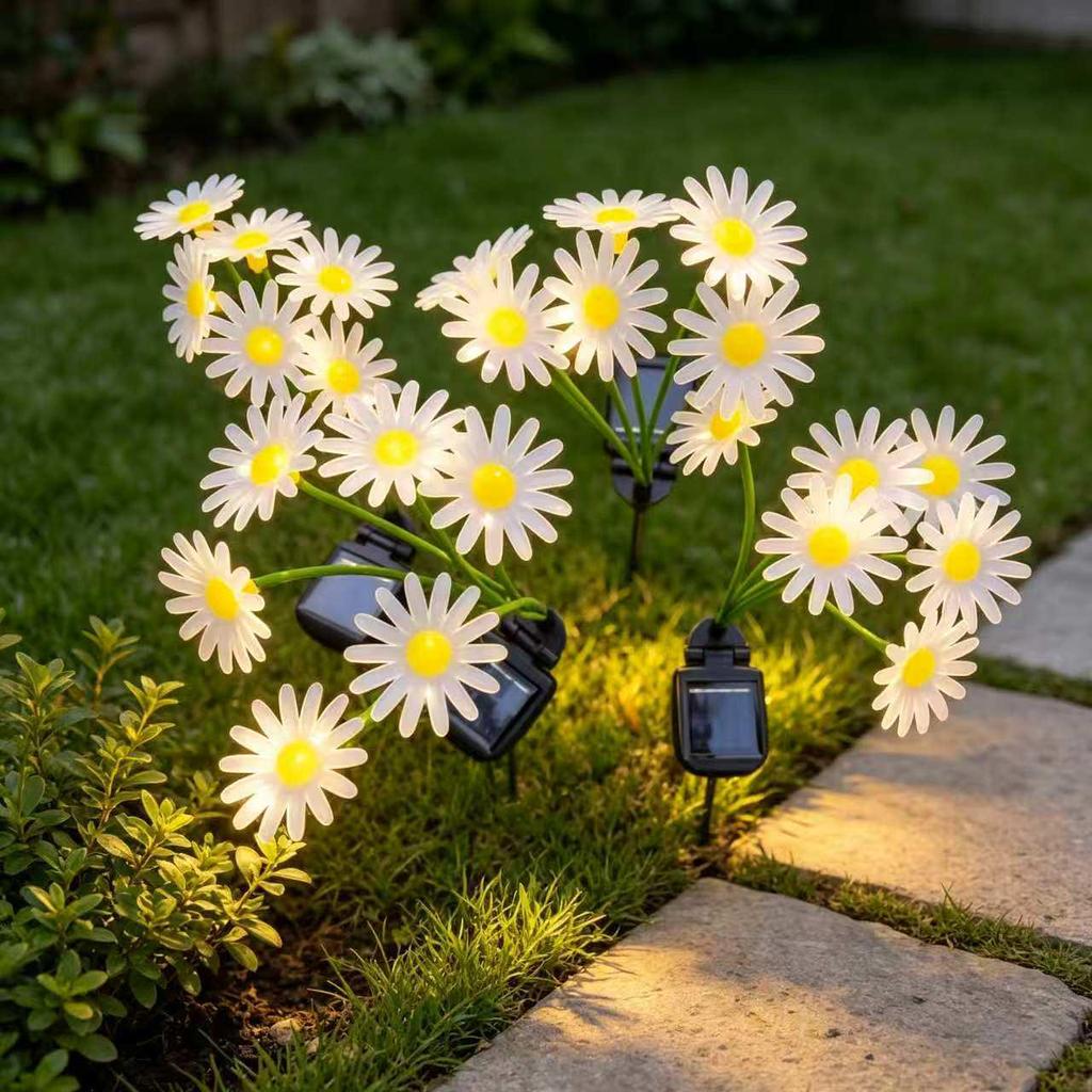 Waterproof Solar Daisy Garden Light - Outdoor Decorative Lamp