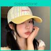 Starry Pattern Cotton Girls Cap With Bright Stripes And Face Slimming Design