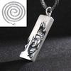 Copper Amida Buddha Pendant Necklace Men Women Chic Geometric Style With Leather Cord Or Chain Options