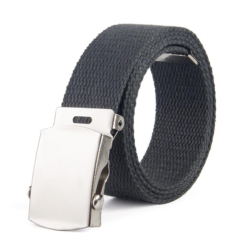 Trendy 8-Color Canvas & Leather Belt: 33mm Roller Buckle for Men, Women, & Kids