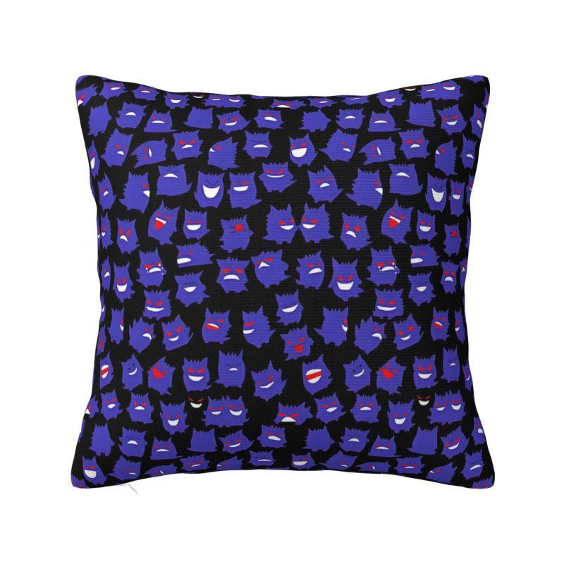 Custom Monster Ghost Gengar Pillow Case 45x45cm Anime Cartoon Chair Cushion Cover Square Pillowcase