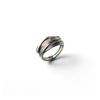 Verstellbarer Offener Ring Herren Damen Sterling Geometrisches Fließendes Design Vintage Stil Finger