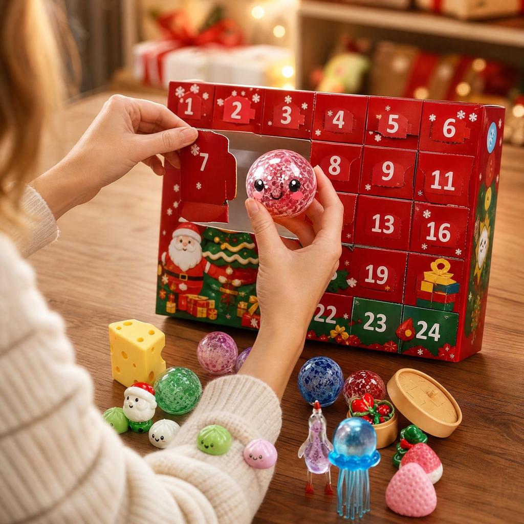 3D Toy -Day Christmas Advent Calendar Slow Rising Maltose Stress Cute Soft Toy