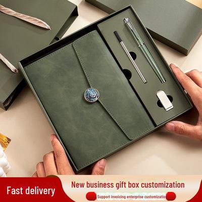 A5 Tri-Fold Notebook Gift Box Set with Custom High-Value Engraving