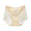 Leichter Luxus Spitze Modal Baumwolle Bauchhöschen für Damen Sexy Nahtlose Mittelhohe Hüfthebende Große Größen Baumwollzwickel Slips für Damen
