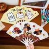 Adorable Foldable Cartoon Hand-Cranked Fan: High-Quality, Portable, Seven-Fold Design, Perfect Small Gift