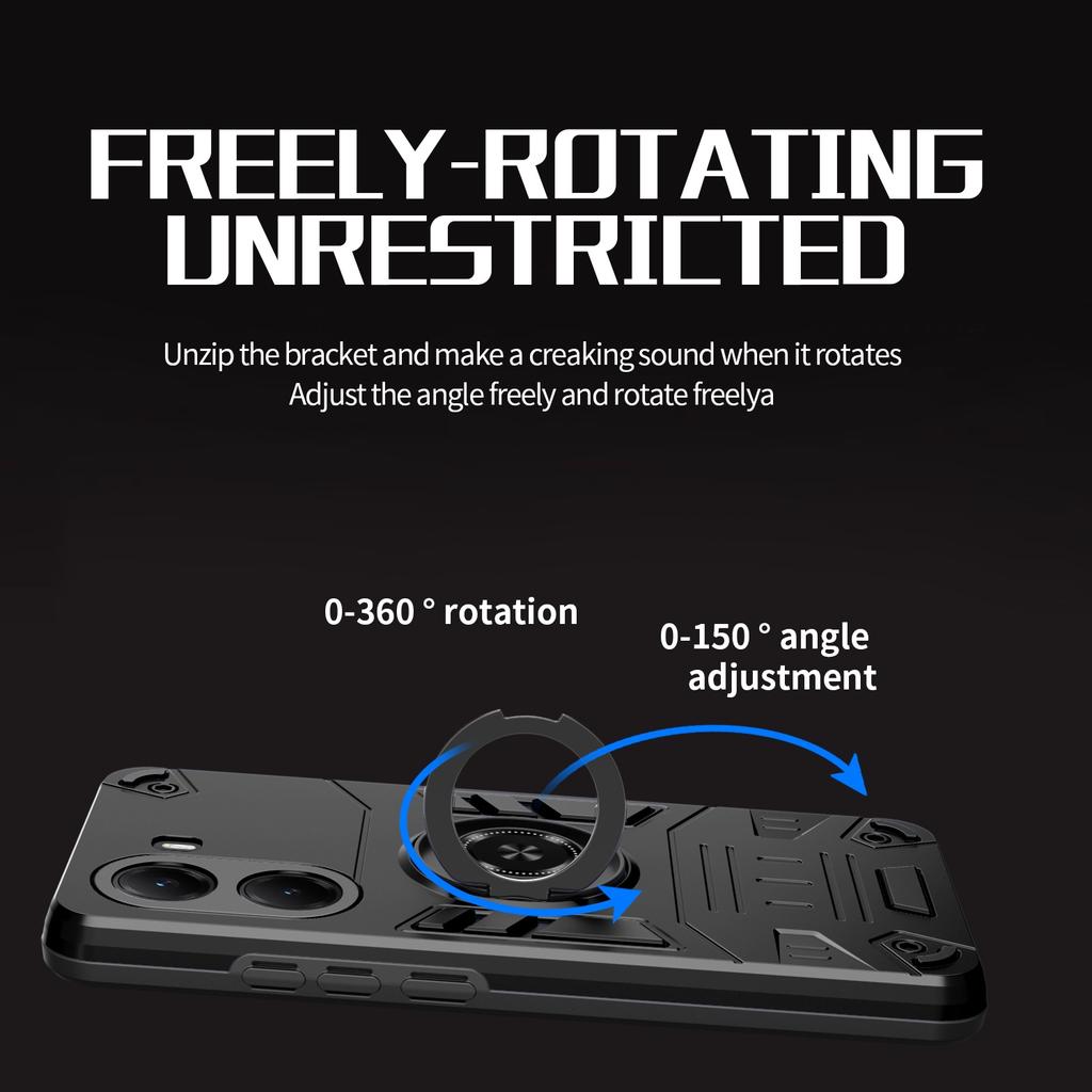 Etui na Xiaomi Poco X7 Pro C75 C71 F7 X7 5G Pancerne Wstrząsoodporne z Pierścieniem Podstawką Uchwyt Skorupa Coque Fundas