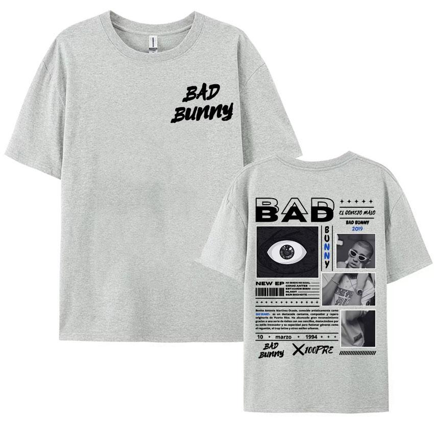 Rapper Bad Bunny Album Cover T Shirt for Men Women High Quality Casual Loose Tshirt Fashion Hip Hop Oversized Tshirt Streetwear