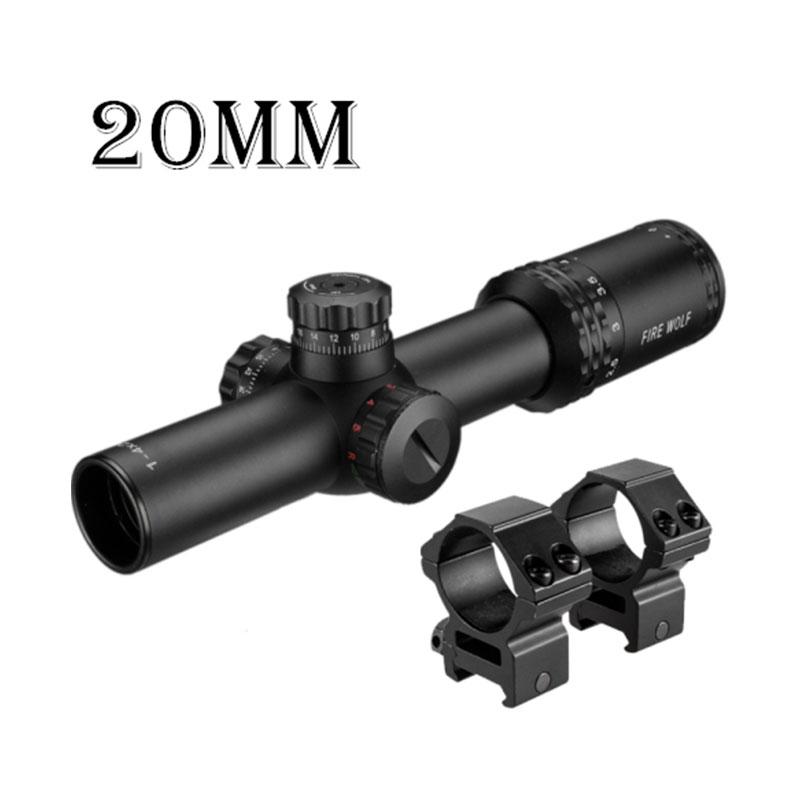 FIRE WOLF Silver 1-4X24 Polka Dot Dense Dot Sight Red Dot Hunting Belt Bracket Suitable for Hunting