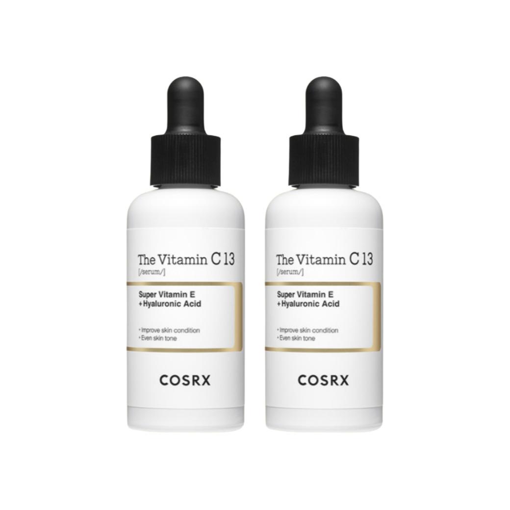 

COSRX The Vitamin C 13 Serum 20ml (1+1 Set) - Brightening serum with 13% pure vitamin C for dark spots & radiance
