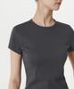 MUSINSA STANDARD WOMAN Women'S Slim Crew Neck T-Shirt [Dark Gray]
